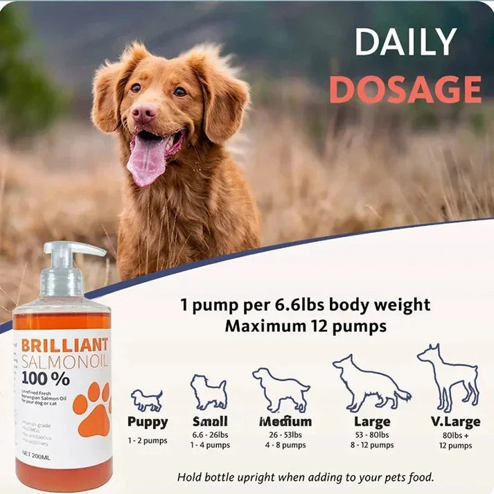 Aceite de Salmón Premium para Mascotas (200 ml) – El Secreto para una Salud Radiante