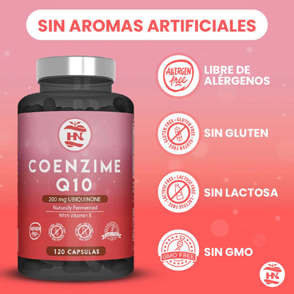 HN - Healthy Nutriton - Pack Omega 3 & Coenzima Q10  - Omega 3 Capsulas 2000 mg a Base de Aceite de Pescado Omega3-120 Perlas - Coenzima Q10 200mg mejora la Energía y Salud Cardiovascular, coq10 con con Vitamina E previene e