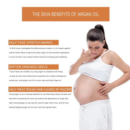 Aceite de argán orgánico 100 % puro, prensado en frío, virgen, de primera calidad, para piel seca y dañada, cabello, rostro, cuerpo, cuero cabelludo y uñas.