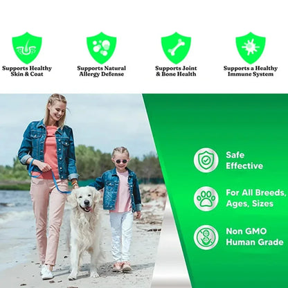 Aceite de salmón para mascotas (200 ml), 21 ácidos grasos omega, suplemento nutricional natural para perros y gatos.