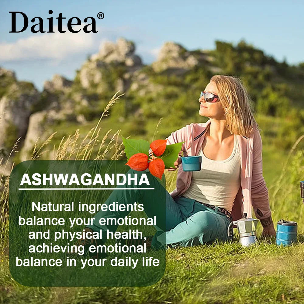 Cápsulas de extrato de raiz de Ashwagandha Suplemento de 6000 mg ajuda a estresse, foco, cérebro, suporte energético para saúde do sono, não OGM, vegano