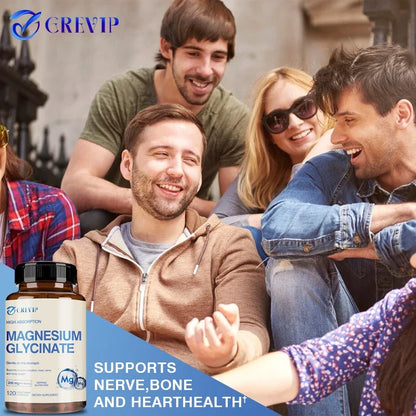 Magnesium Glycinate 200mg - Helps with Stress, Muscle, Sleep, Joints, Bones, Immune and Cardiovascular HealthSupplements