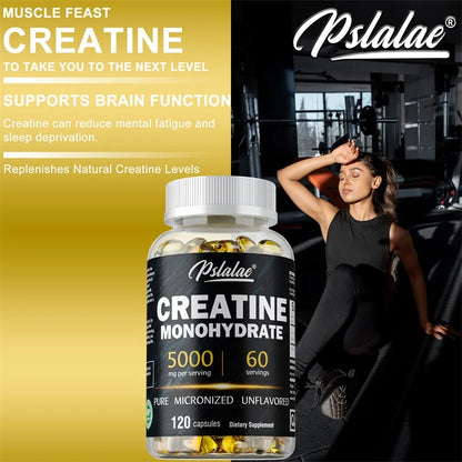 Creatine Monohydrate Capsule - Enhance Muscle Strength, Relieve Fatigue, Promote Energy Production, and Improve Performance